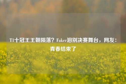 T1十冠王王朝陨落？Faker泪别决赛舞台，网友：青春结束了