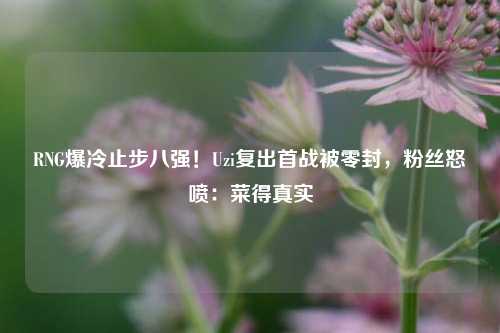 RNG爆冷止步八强！Uzi复出首战被零封，粉丝怒喷：菜得真实