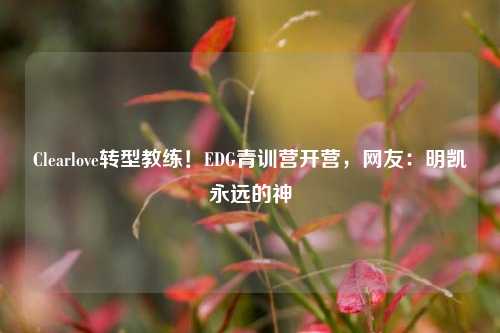 Clearlove转型教练！EDG青训营开营，网友：明凯永远的神