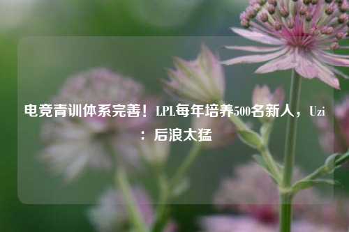 电竞青训体系完善！LPL每年培养500名新人，Uzi：后浪太猛