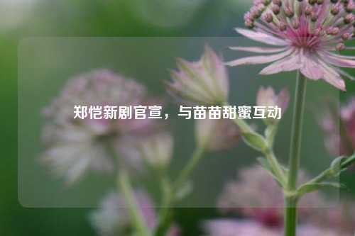 郑恺新剧官宣，与苗苗甜蜜互动