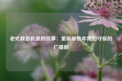 老式收音机里的故事：重听那些年我们守候的广播剧
