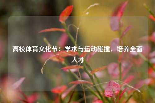 高校体育文化节：学术与运动碰撞，培养全面人才